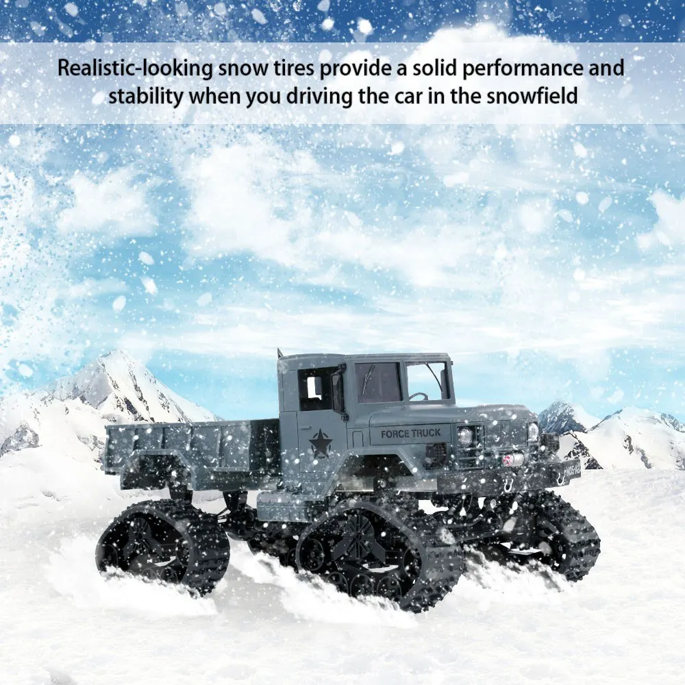 Fayee FY001B 1/16 2,4 GHz 4WD 3000G нагрузка зимние шины военный грузовик внедорожник RC автомобиль гусеничный с светодиодный фары для детей