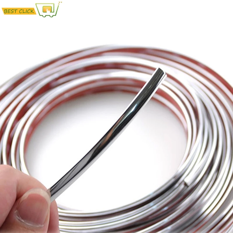 3meter/6mm Auto Chrom Streifen Vorne Hinten Nebel Licht Abdeckung Tür Fenster Körper Dekorative Streifen Trim Dekoration stoßdämpfer-schutz