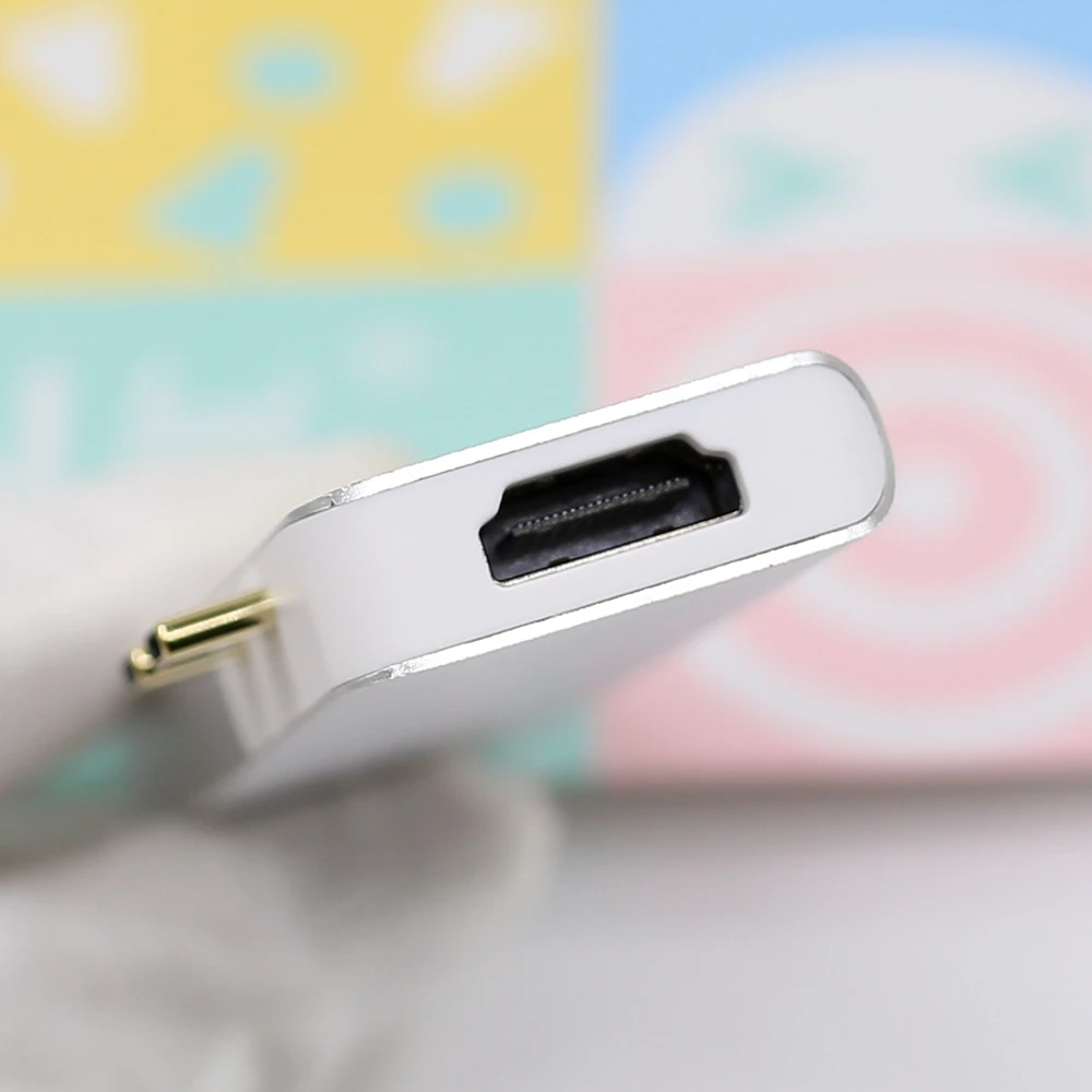 USB-C док-станция для HDMI HDTV 4K адаптер usb type-C концентратор с мощность PD TF SD кардридер USB 3,0 для MacBook Pro/Air