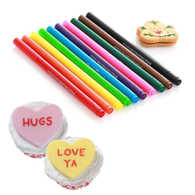 10 Color Edible Ink Markers Fine Tip Epoxy Resin Coloring Drawing Pen Craft Tool