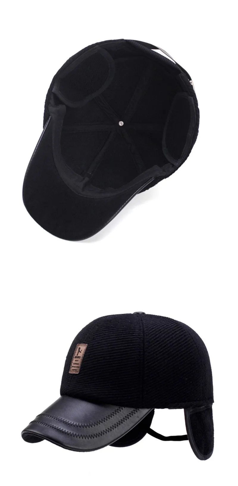 SILOQIN тренд Snapback шапка зимняя Толстая теплая Бейсболка s Новые взрослые мужские наушники шапки регулируемый размер мода папа Спортивная Кепка