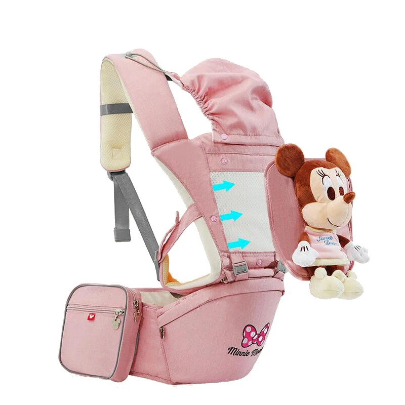 Disney 4D Multi-Function Baby Carrier Baby Waist Stool Baby Back Baby With Horizontal Front-Hold Three-In-one Lightweight Belt