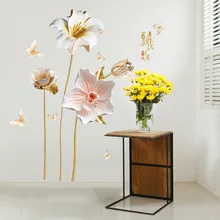 Brigade Kang SK9288 орхидея аромат Рельефный цветок наклейки на стену спальня гостиная телевизор декоративные наклейки Remov