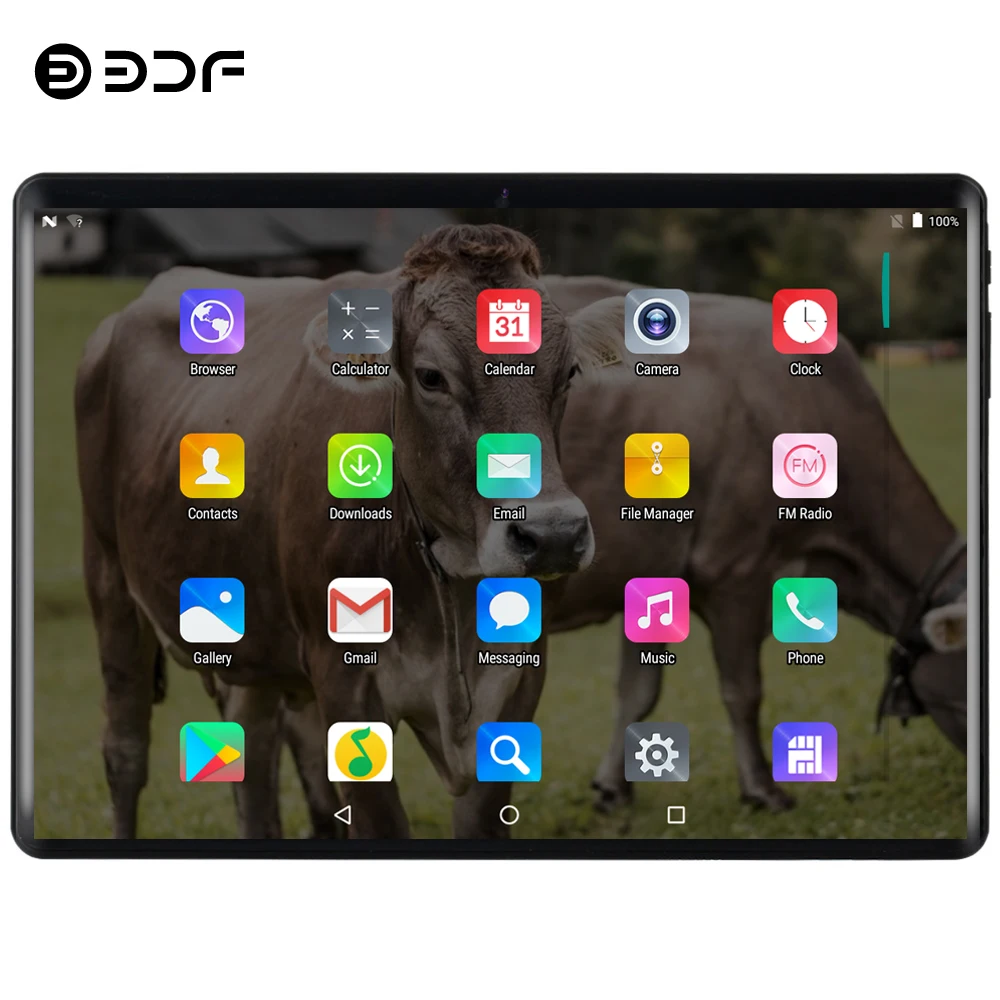 Günstige BDF Neue 10 Zoll Android 9.0 Tablet Pc 8 GB 128 GB Tablet 10 Zehn Core 4G LTE telefon Mini Computer Tab 7 8 9 10 Zoll Tablet Android