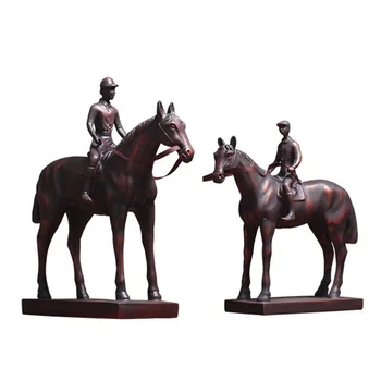 

European Countryside Equestrian Figure Statue Creative Resin Character Sculpture Room Decor Ornament Home Decoration Accessories