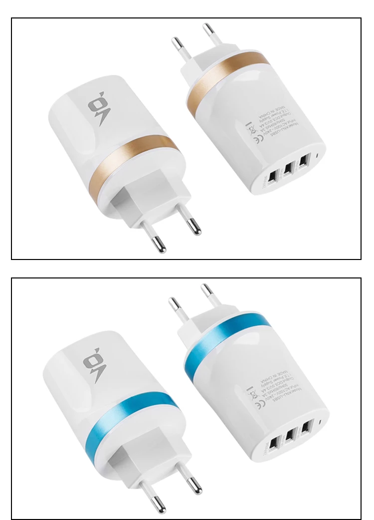 ЕС Мульти USB настенное зарядное устройство портативное 3 порта зарядное устройство кирпич Путешествия Разъем куб телефон зарядка iPhone X/8 Plus/8 iPad samsung Galaxy