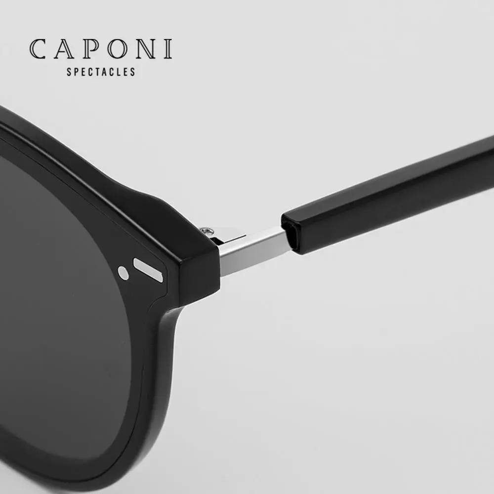 CAPONI, модные солнцезащитные очки, поляризационные, Роскошные, брендовые, дизайнерские, солнцезащитные очки для женщин, Ретро стиль, классический оттенок для мужчин CP2105