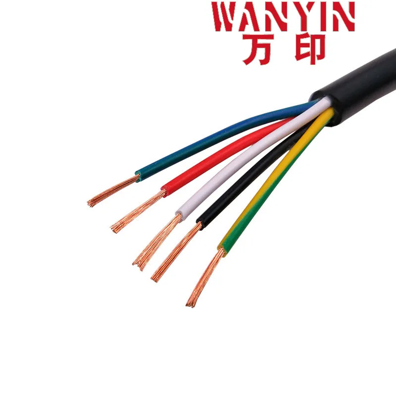 

PVC multi-core cable black 26AWG 0.12MM2 RVV 2/3/4/5/6/7/8/10/12/14/16/20 control signal line copper wire