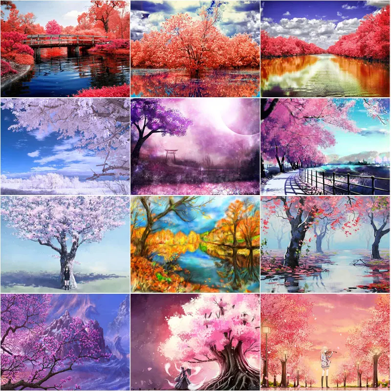 Cherry Blossom Mystique Diamond Painting Kit – Heartful Diamonds - View #3