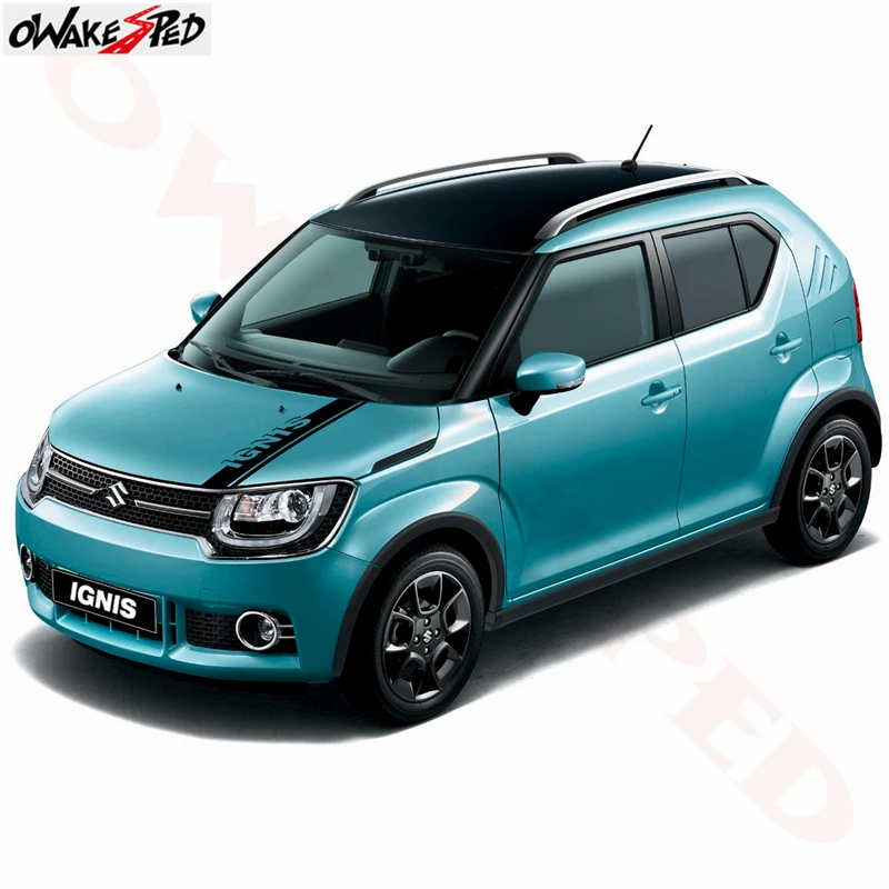 Для suzuki ignis Bonnet Stripes наклейка автомобиль капот двигатель Обложка Декор Наклейка s Спорт Стиль на Автомобильный кузов виниловый наклейки