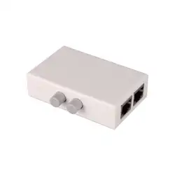 EDAL Mini 2 порта RJ45 RJ-45 сетевой коммутатор Ethernet Сетевая коробка Коммутатор двойной 2-канальный порт ручной обмен коммутатор адаптер