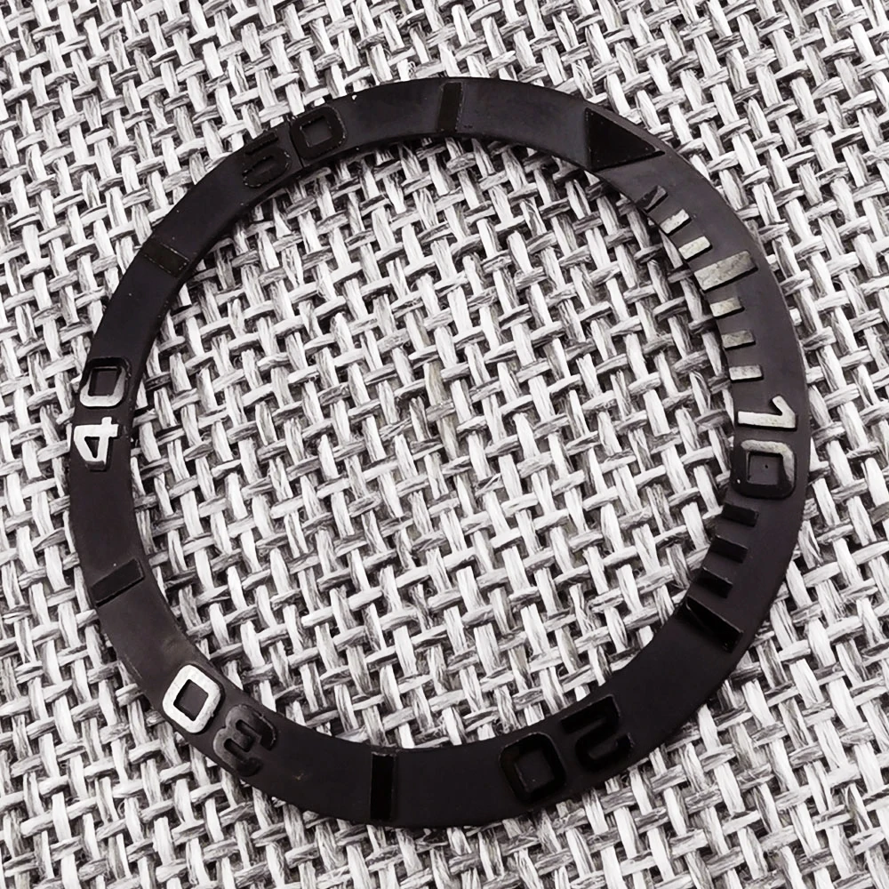 BLIGER Slope 38mm*30.6mm Brushed Black Ceramic Bezel Insert fit 40mm Automatic Watch Men's Watch