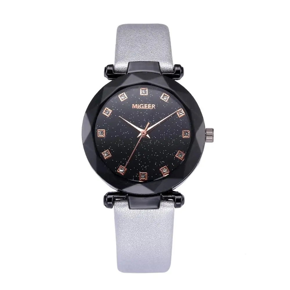 

Womens Watch New Leather Watches Ladies Fashion Quartz Wristwatch Bracelet Brand Gift Clock Romantic Relojes Para Reloj Mujer#W