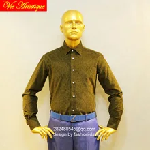 Индивидуальный заказ для мужчин на заказ хлопок цветочные рубашки бизнес формальные свадебные ware Блузка Зеленый вельвет цветок Мода Давид