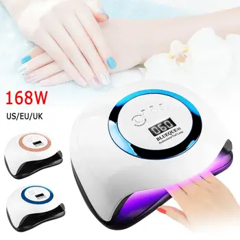

New 168W Nail Dryer UV LED Lamp Nail Lamp For Curing All Gels Builder Polish Varnish Manicure Salon Nail Art Tools Wholesale