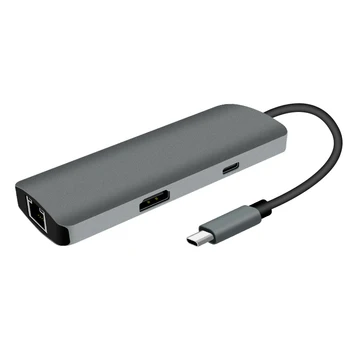 

7-In-1 USB C Hub 4K HDMI Adapter Ethernet TF SD Card Reader USB 3.0 Ports with Power Delivery for and More