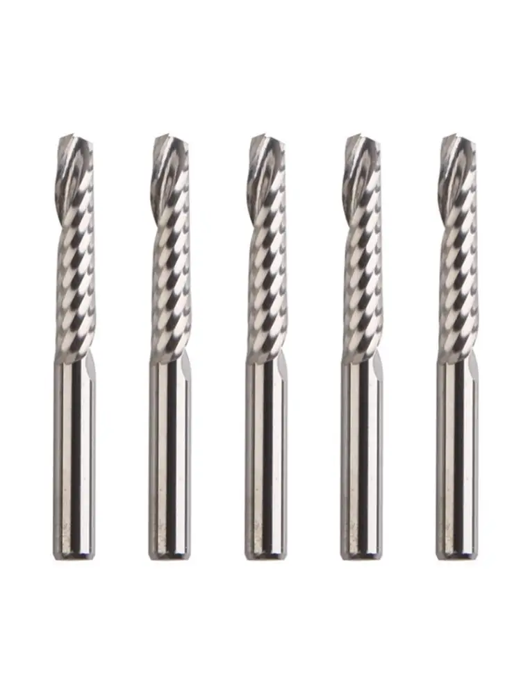 

5 Pcs Straight Electric Wood Milling Spiral Cutter Solid Carbide Woodworking 23GB