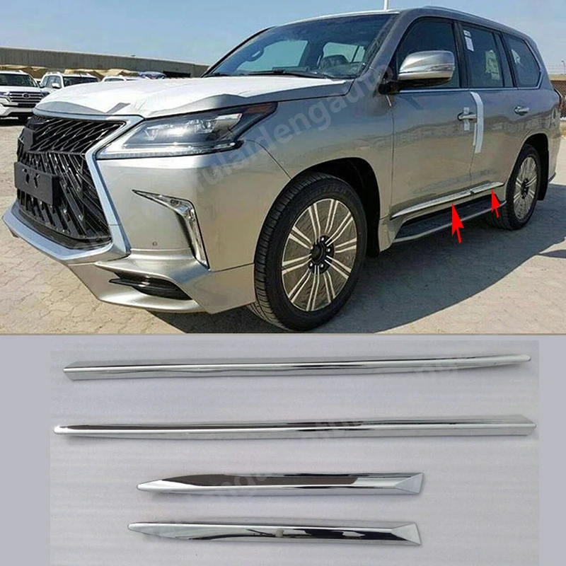 4 шт. для LEXUS LX570- Авто ABS хромированные дверные накладки для кузова антиколлизия прокладки для отделки автомобиля аксессуары для укладки