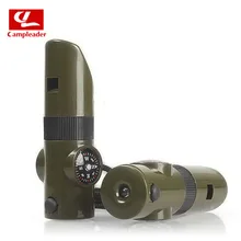 Открытый Многофункциональный пожаротушения сейсмической выживания qi he 1 свисток с компасом и термометром светодиодный фонарик