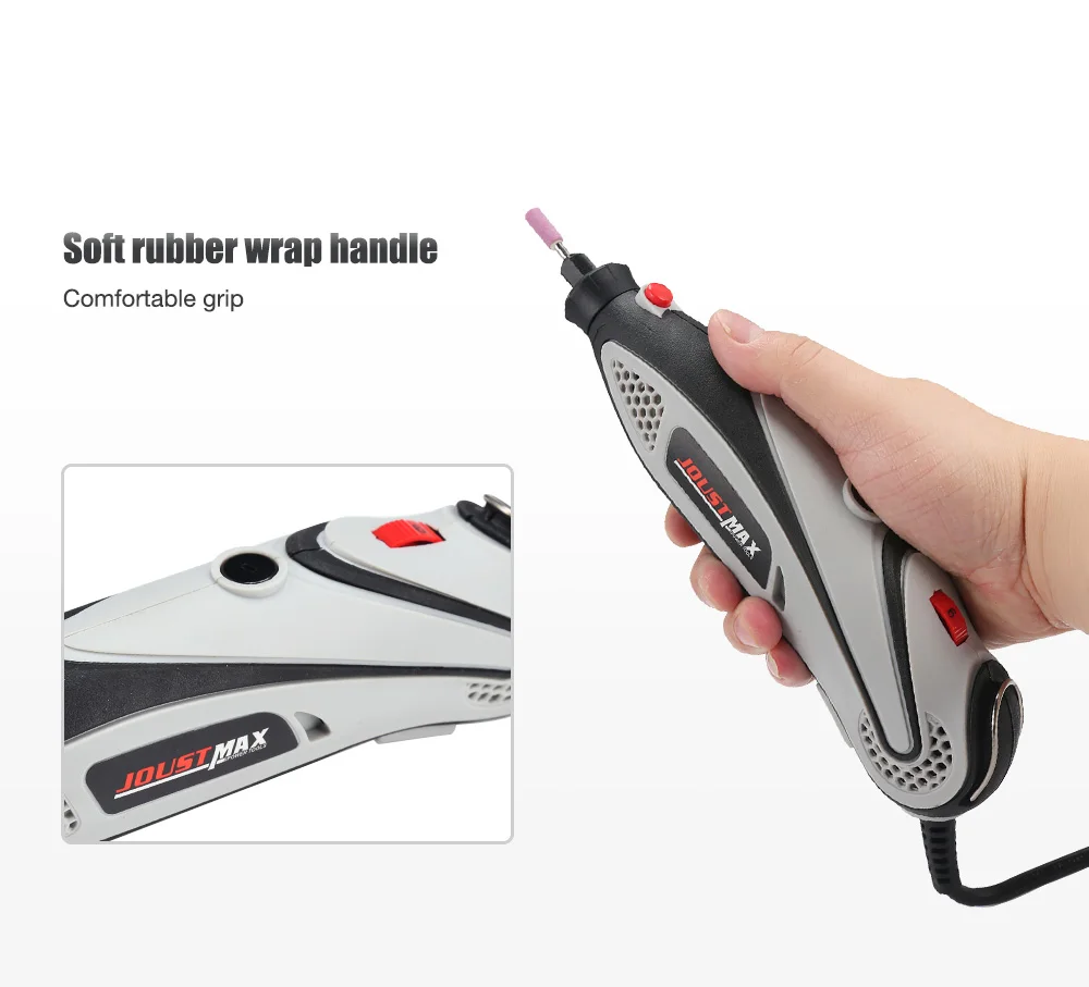 180W 6-speed Mini Electric Grinder Drill Rotary Tool Engraving Accessories 40pcs/90pcs 10000- 32000rpm Ceramic Metal Power Tool