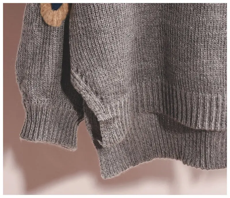 Винер Для женщин «кроше» с цветочным рисунком; вязаные свитеры женские свободные свитера пуловеры женские вышивка свитера с цветами вязаный зимний топ
