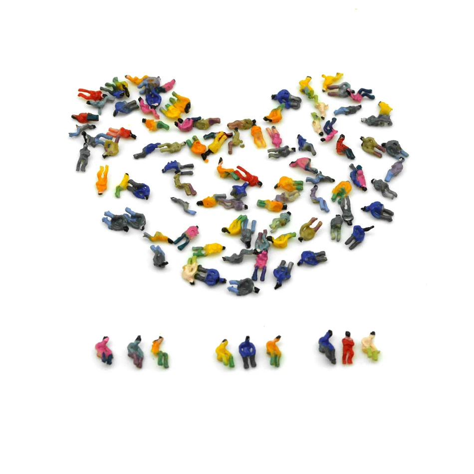 

1/200 All Sitting Color Figure Mini Model For Landscape Architecture Building Train Construction Layout Diorama Plastic