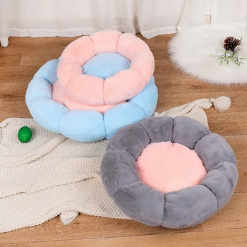 

Pet Cat Dog Nest Warm Soft Sleeping Bed Pad Flower Shape Pet Breathable Cat House Dog Puppy Sleeping Washable Mat Blanket