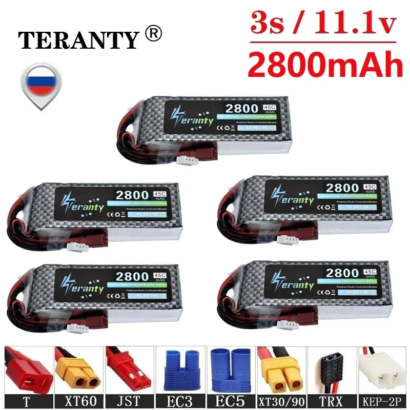 Teranty power 11,1 v 2800maH 45C Lipo аккумулятор для радиоуправляемого дрона, лодки, автомобиля, квадрокоптера, запасные части 3s 2200mah 11,1 v аккумуляторная батарея