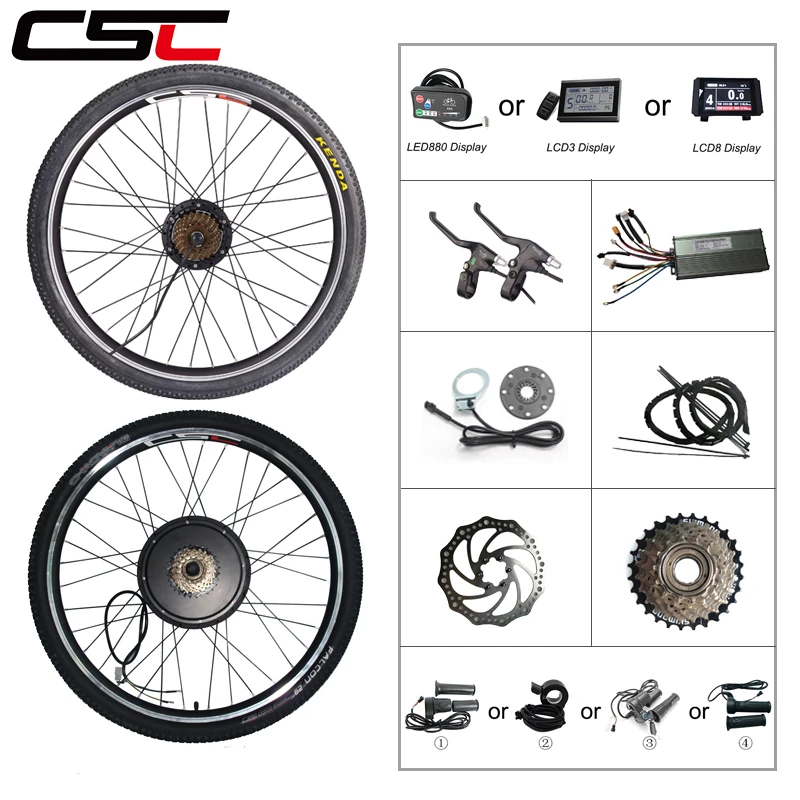 Gedetailleerd Vaak gesproken Verenigen Elektrische Fiets Conversie Kit 36V 250W 350W 48V 500W 1000W 1500W Ebike 20  24 26 27.5 28 29Inch 700C Front Achterwiel Motor|Elektrische Fiets motor| -  AliExpress