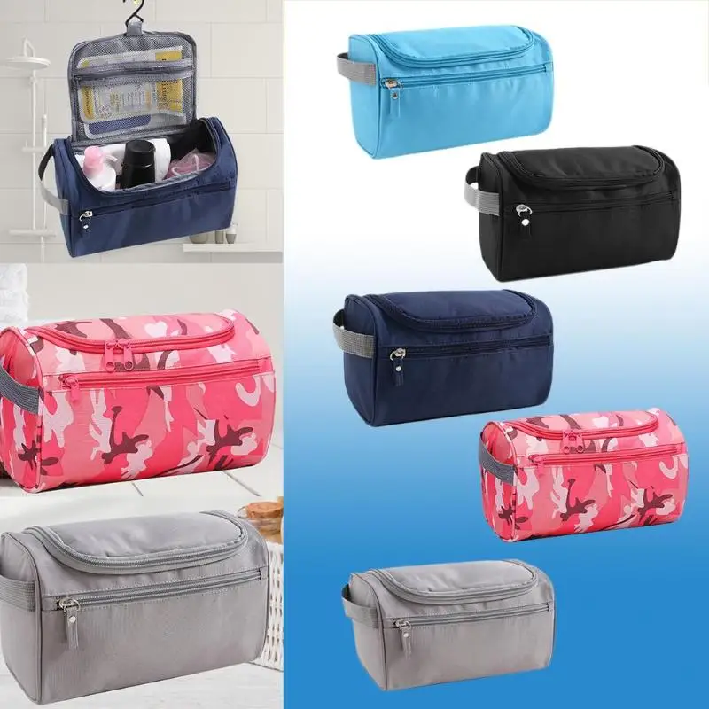 

Men Women Bathroom Cosmetics Storage Bag Multifunctional Work Exquisite Practical Oxford Waterproof Hanging Wash Bag 25x14x13cm
