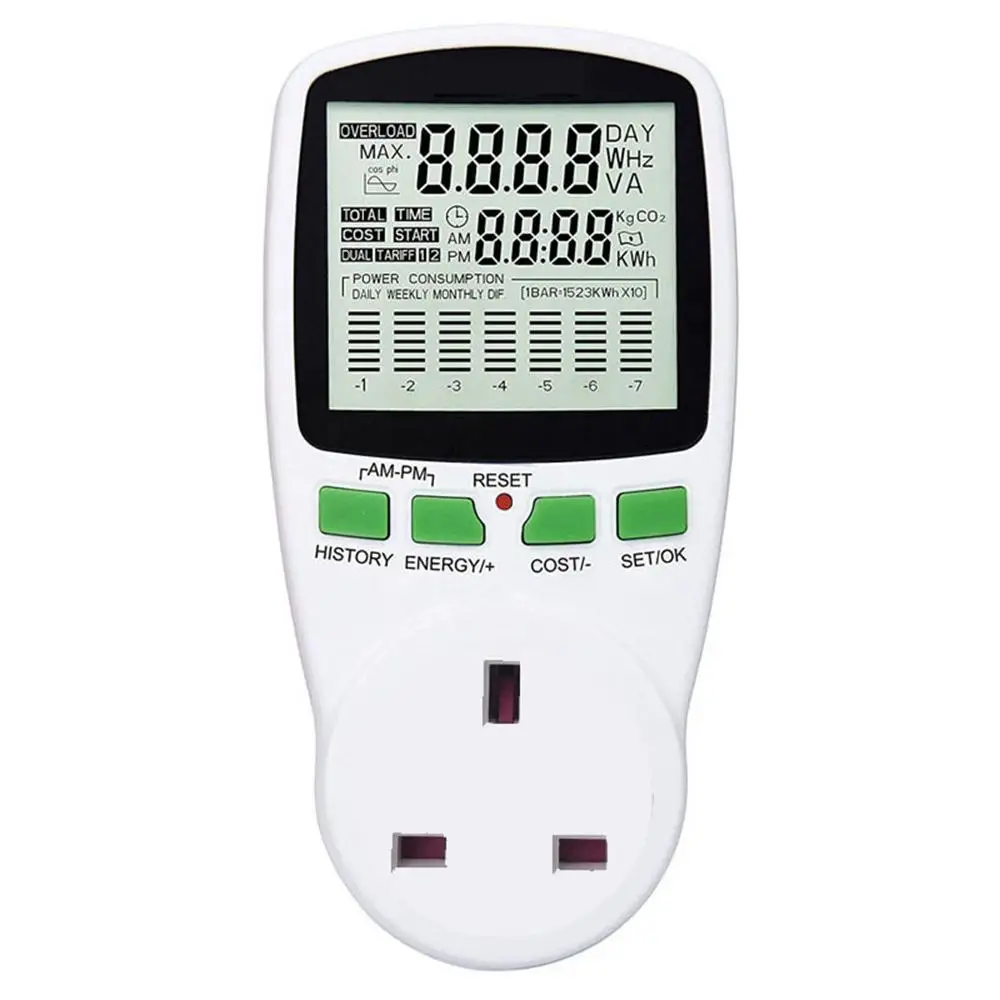 Teekar UK/US/EU/AU стандартный измеритель мощности цифровой Ваттметр Ватт монитор стоимость электроэнергии схема измерения сокета анализатор - Тип: AU Plug