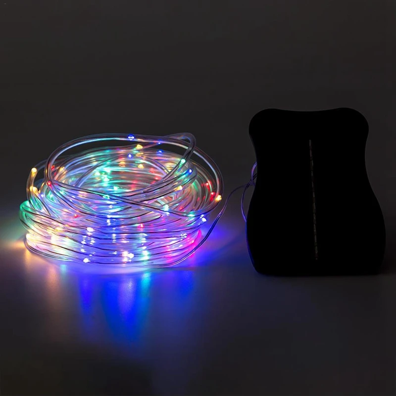 Горячая 10 м 100LED водонепроницаемый Солнечный струнный светильник s цветной зажим-на светильник для наружного сада украшения рождественской елки