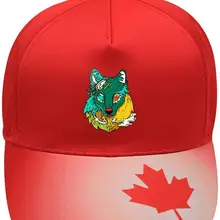 Унисекс волк бейсболки хлопчатобумажная ткань регулируемые канадские элементы наружные Шляпы красный