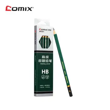 

[Set of 12] Comix Selected Brasswood HB Graphite Sketching Pencil Set for Drawing and Exam Use MP2011