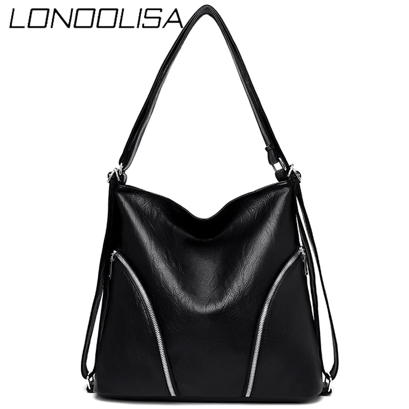 Multiple Styles Casual Big Bucket Bag Soft Leather Shoulder Crossbody