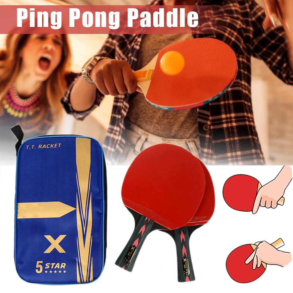 2Pcs Upgraded 5 Star Carbon Table Tennis Racket Set Lightweight Powerful Ping Pong Paddle Bat with Good Control|Table Tennis Accessories & Equipment| - AliExpress