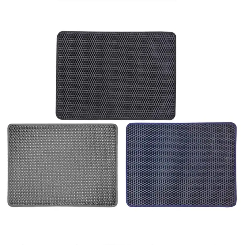 

Foldable Pet Cat Litter Mat EVA Double-Layer Cat Litter Trapper Mats with Waterproof Bottom Non-slip Pet Litter Cat Mat Layer