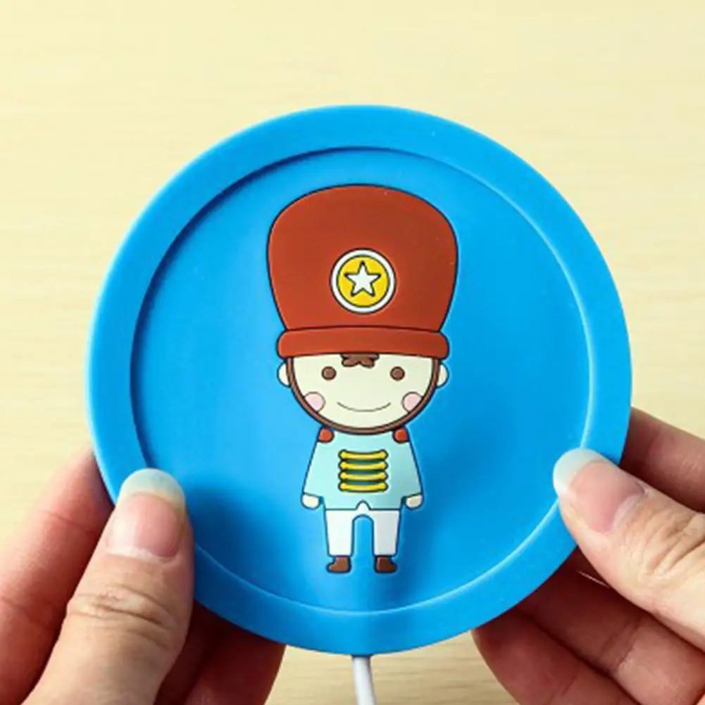 USB нагревательный мультфильм шаблон нескользящий чашки Pad нагревательный лоток