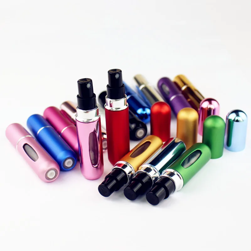 1PC Top Quality 5ml Perfume Bottle Mini Metal Sprayer Refillable Aluminum Perfume Atomizer Travel Size-4