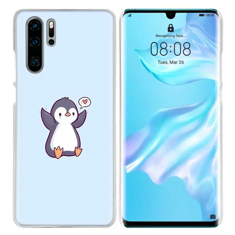 Жесткий чехол для huawei P30 P20 P10 mate 30 20 10 Nova 5 5i Pro Lite P Smart Z Plus Прекрасный Пингвин полярный медведь