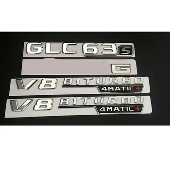 

Chrome GLC63s for AMG V8 BITURBO 4MATIC+ Fender Badges Emblems
