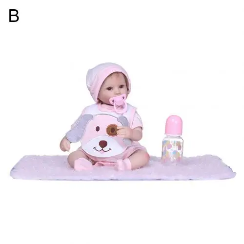 40 см реалистичные Reborn Baby нетоксичные силиконовые куклы для детей, игрушки для детей, рождественский подарок, Bebes Reborn куклы, детские игрушки - Цвет: B