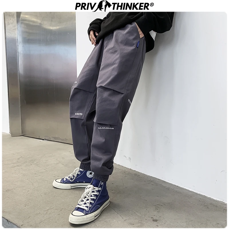 Privathinker мужские осенние новые японские стильные брюки карго Модные Повседневные