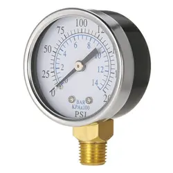 Manomètre de pression radiale, baromètre de haute précision, Stable, huile, eau, TS 50 140 200psi 0 14bar 