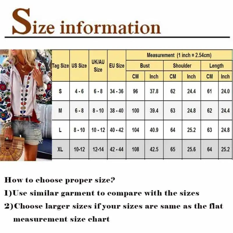 Hirigin Spring Autumn Women Casual Flower Print Linen Button Long Lantern Sleeve Tunic Blouse National Feature Wear