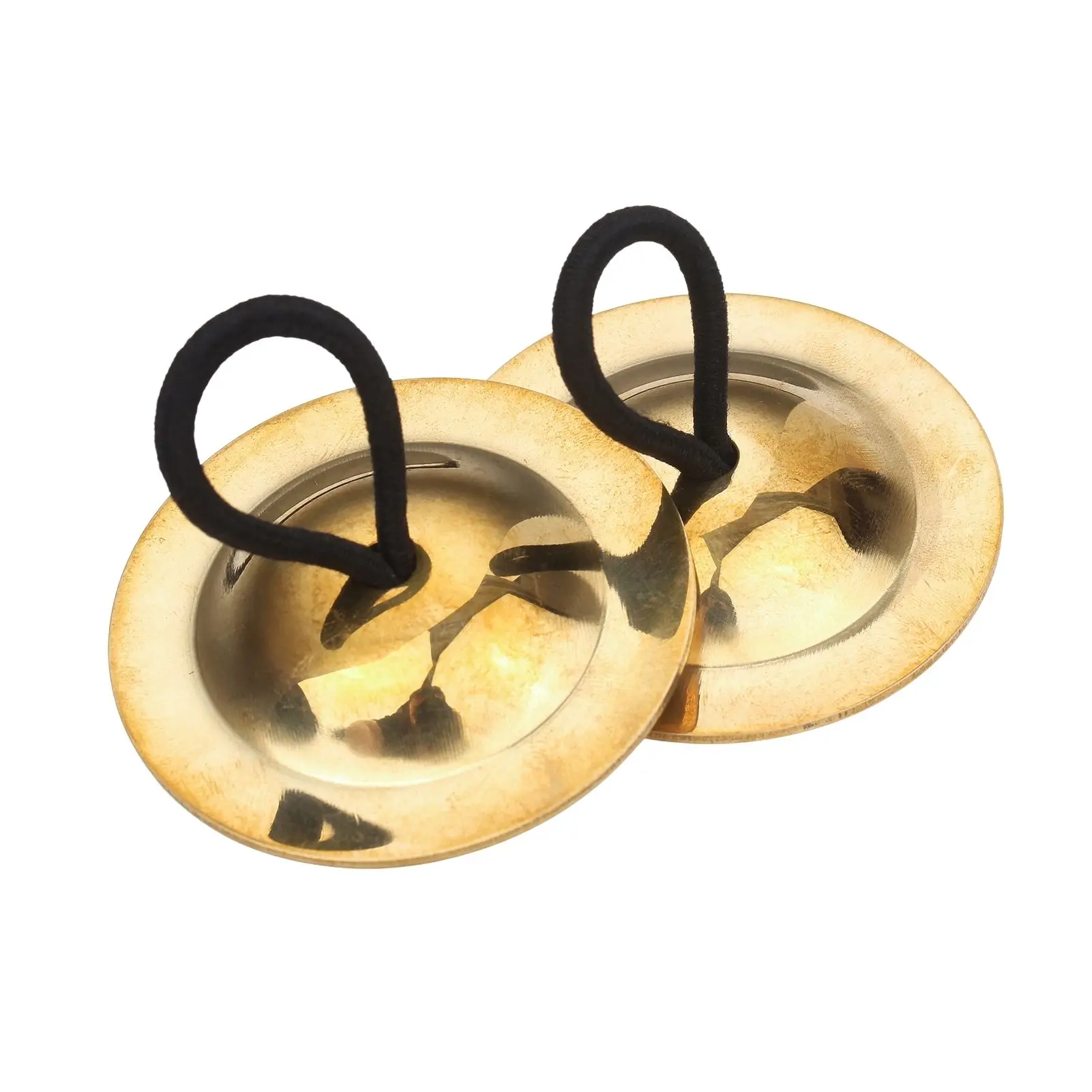 Festnight 2PCS Finger Cymbals Belly Dance Accessories Small Size Hand Percussion Instruments Golden 