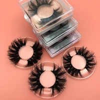 Mikiwi Free custom Logo 25mm lashes 10/20/30/50/100 Wholesale Glitter Paper Square case packaging Label Makeup Box Mink Lashes 1