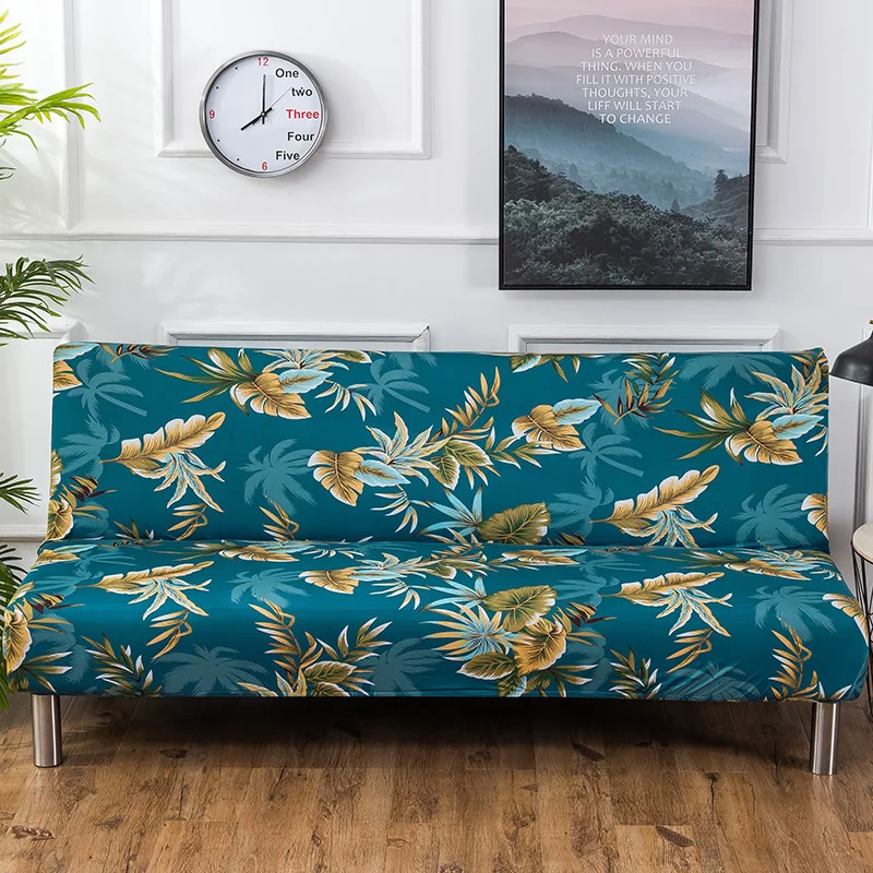 Универсальный размер диван без подлокотников Чехлы для кровати дешевые диване Складное Сиденье Slipcover эластичный Чехол протектор эластичное покрытие спандекс для дома