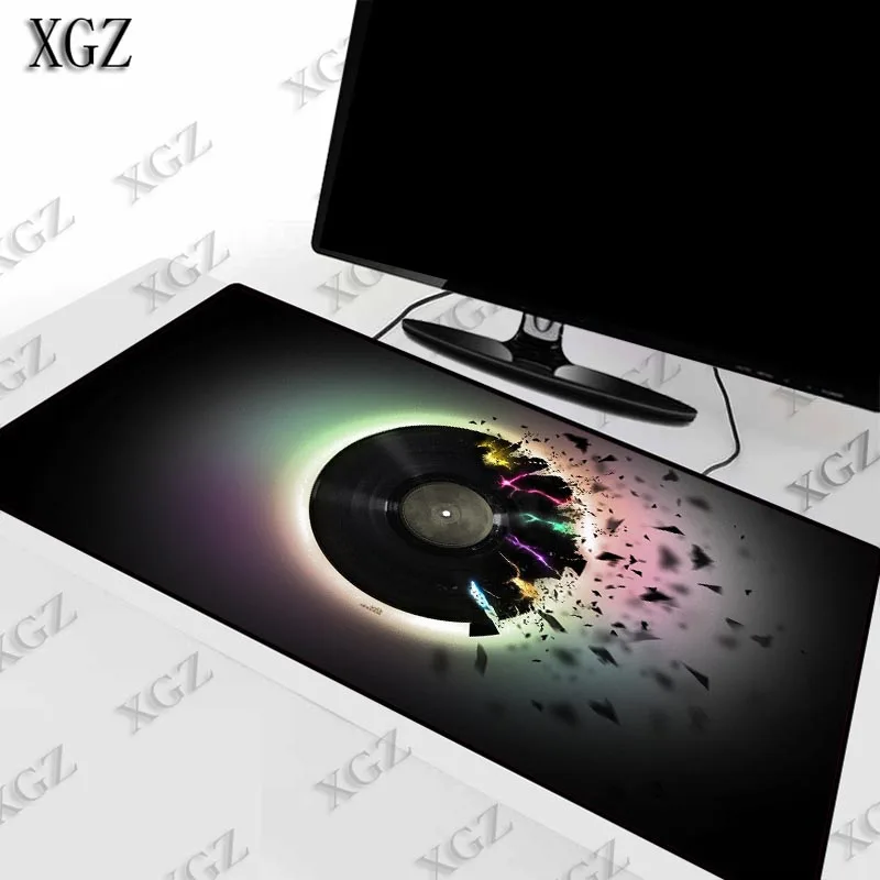 Xgz Round Vinyl Record Music Large Gaming Mouse Pad Rubber Pc