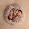 Don&Judy Long Pile Newborn Baby Infant Photo Shooting Blanket Mat Faux Fur Rug Photography Background Basket Layer For Studio 1